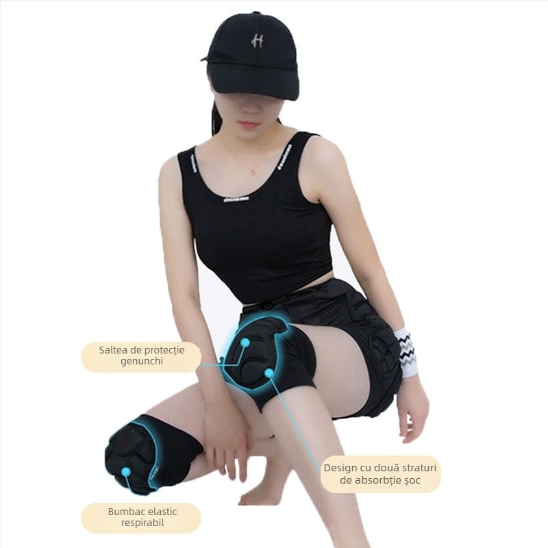 Iarna copii adulți schi șolduri pantaloni patinaj cu role echitatie anti-cădere fund saltea sporturi în aer liber anti-coliziune genunchi pad acoperi cot pad