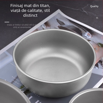 Bol din titan pur, Outlet din fabrică, bol din titan pentru camping în aer liber, tacâmuri, bol din titan stivuit portabil