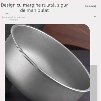 Bol din titan pur, Outlet din fabrică, bol din titan pentru camping în aer liber, tacâmuri, bol din titan stivuit portabil