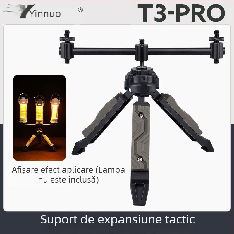 Trepied tactic de vânt pentru birou, suport pentru lumină în aer liber, camping, telefon mobil, stabilizator pentru cameră unică, micro, suport pentru lumină de camping