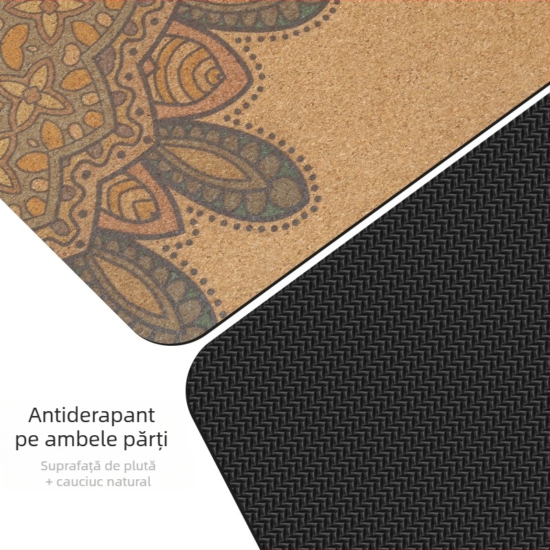 Saltea de yoga pliabilă din plută Nagoudi, cauciuc antiderapant, cu absorbție de șocuri, îngroșată, pentru exerciții de yoga pentru bărbați