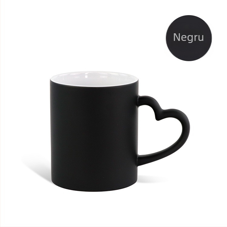 Cană cu transfer termic, imprimare creativă personalizată, imagine grafică foto, inimă, dragoste, mată, schimbare de culoare, cană cadou