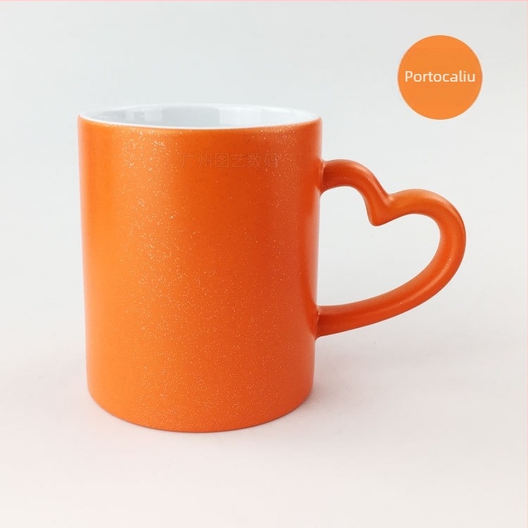 Cană cu transfer termic, imprimare creativă personalizată, imagine grafică foto, inimă, dragoste, mată, schimbare de culoare, cană cadou