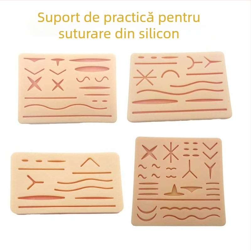Modul de exerciții pentru suturi multiple, instrument de antrenament pentru debridarea suturilor simulate pentru chirurgia pielii din silicon, pentru studenții la medicină