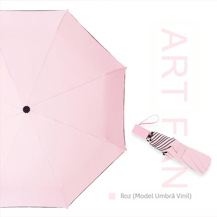 Umbrelă în stil japonez, umbrelă literară, mică, proaspătă, vinil, retro, pliabilă, ușoară, pentru studenți, umbrelă portabilă automată, reducere 70%, umbrelă Sunny