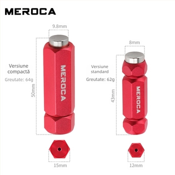 Instrument de rutare interioară pentru bicicletă MEROCA, dispozitiv de filetare cu magnet pentru tub de ulei pentru cadru din fibră de carbon pentru bicicletă de munte și șosea