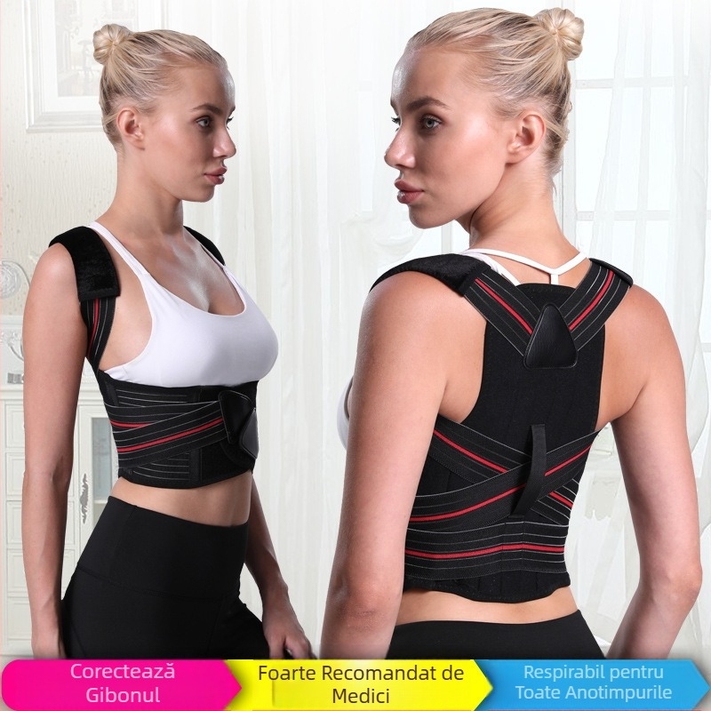 Producători de forță, studenți adulți, bărbați și femei, corecție a spatelui cu cocoașă, orteză de corecție invizibilă pentru postura de vară, postura așezată
