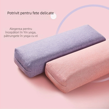 Pernă de yoga, pernă pentru talie, pernă de asistență profesională pentru începători, vertebră cervicală dreptunghiulară, înaltă elasticitate, Iyengar Yin Yoga