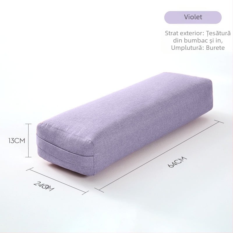 Pernă de yoga, pernă pentru talie, pernă de asistență profesională pentru începători, vertebră cervicală dreptunghiulară, înaltă elasticitate, Iyengar Yin Yoga