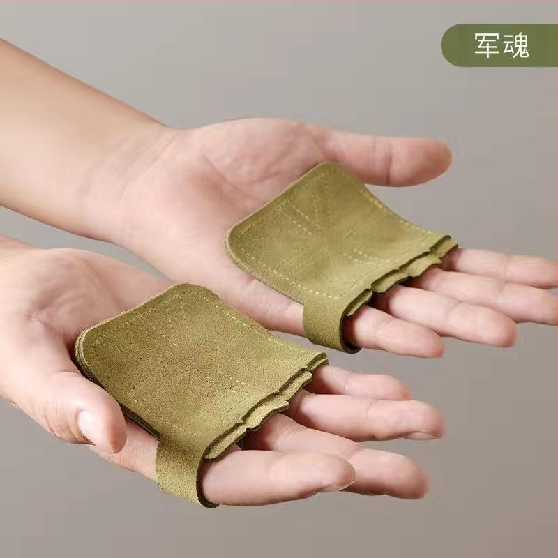 Mănuși de fitness cu bandă elastică specială, din piele de vacă, anti-cocon, pentru bărbați și femei, cu protecție pătrată pentru palme