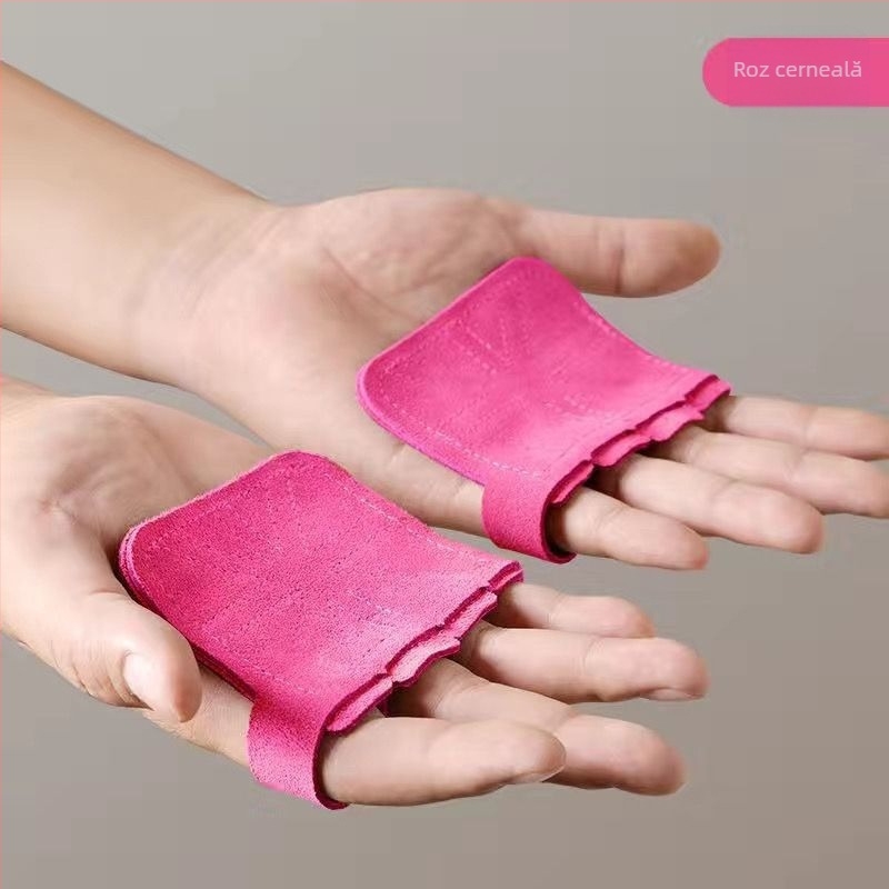 Mănuși de fitness cu bandă elastică specială, din piele de vacă, anti-cocon, pentru bărbați și femei, cu protecție pătrată pentru palme