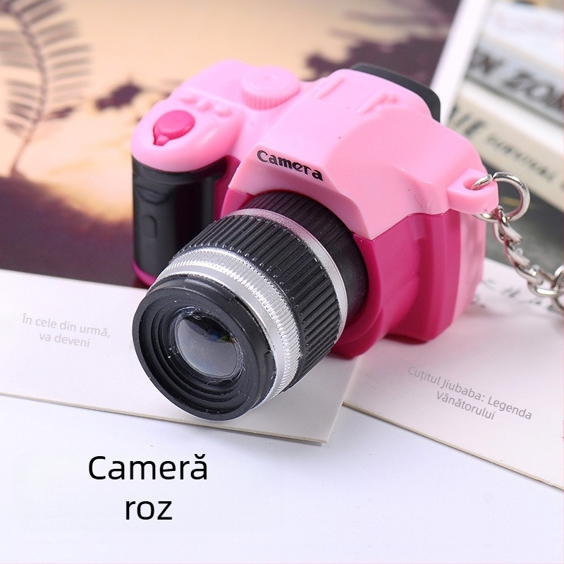Creative LED lumină luminoasă sunet simulare SLR aparat foto breloc drăguț breloc geantă pandantiv pandantiv