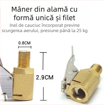 Vânzări directe auto pompă de aer auto cap de încărcare rapidă pompă de aer cu un singur cilindru dublu conector rapid adaptor duză de aer anvelopă