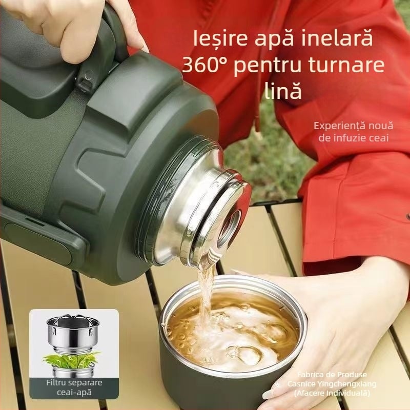 Fierbător de căldură din oțel inoxidabil pentru bărbați, cu inscripție, extra gros, cu pilon jos, 316, capacitate mare Qihu