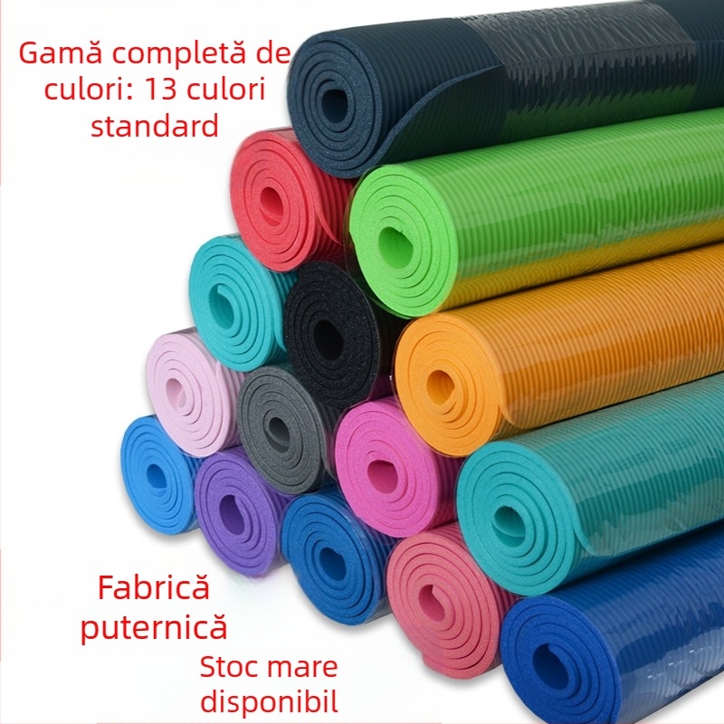 Saltea de yoga NBR10MM, cu micro-pete, clasa a doua, alungită, saltea de yoga, îngroșată, saltea de fitness pentru dans, saltea de exerciții
