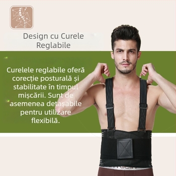 Centură de lucru detașabilă, curea de transport pentru obiecte grele, centură fixă cu nervuri, centură de susținere presurizată respirabilă