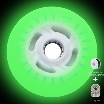 Patine cu roți luminoase pentru copii, cu roți luminoase, rând drept, patinaj cu role pentru adulți, PU90, patinaj viteză, 100 mm, 110 mm