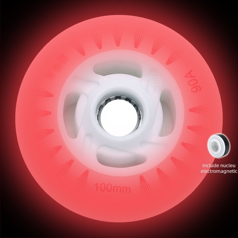 Patine cu roți luminoase pentru copii, cu roți luminoase, rând drept, patinaj cu role pentru adulți, PU90, patinaj viteză, 100 mm, 110 mm