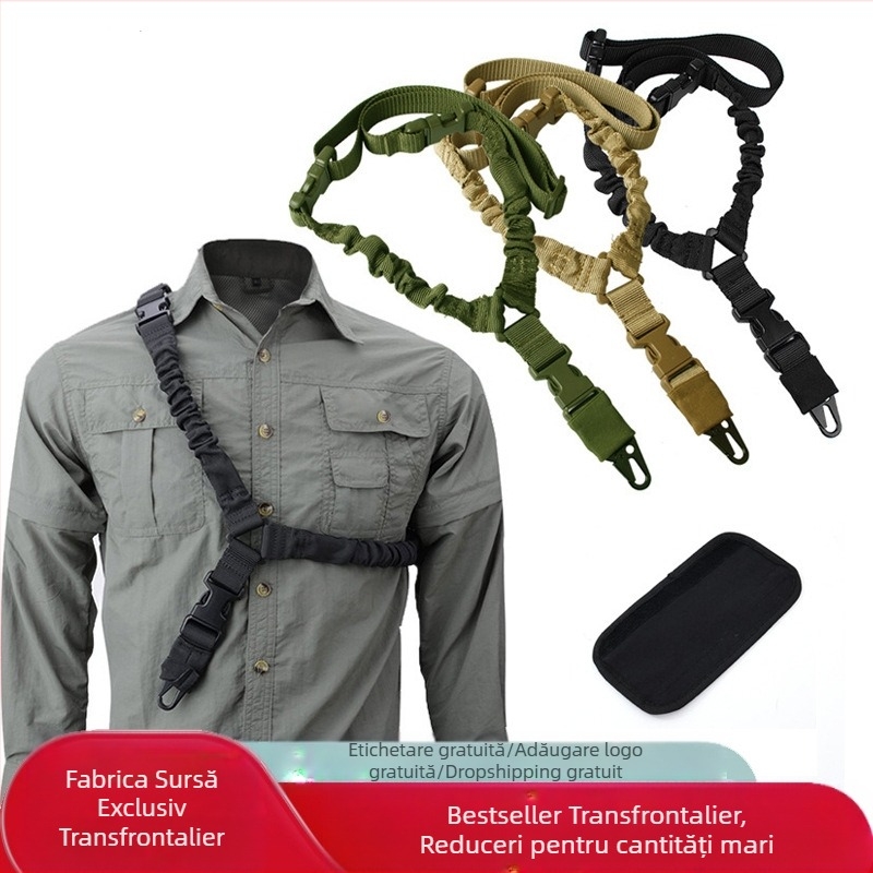 Frânghie tactică americană cu un singur punct pentru exterior, transfrontalieră, din nailon, curea tactică diagonală, pentru pistol cu apă, în stoc