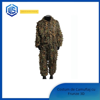 Geely Clothing Îmbrăcăminte de camuflaj Îmbrăcăminte de camuflaj din lână și mătase din lemn Îmbrăcăminte de camuflaj pentru adulți Îmbrăcăminte de exterior pe teren cu iarbă Îmbrăcăminte de camuflaj 3D Leaf Ji