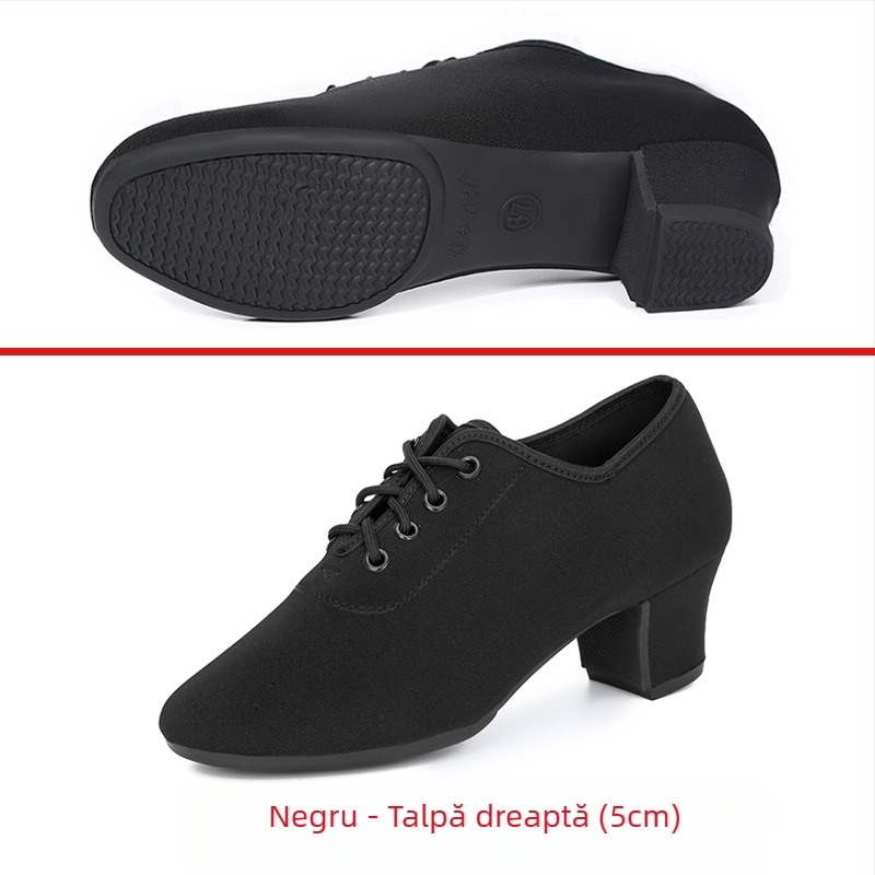 Pantofi de dans latino pentru femei, pantofi de dans de salon, talpă moale, tocuri medii, pantofi de dans pătrați, pantofi de dans marinar pentru profesori pentru adulți