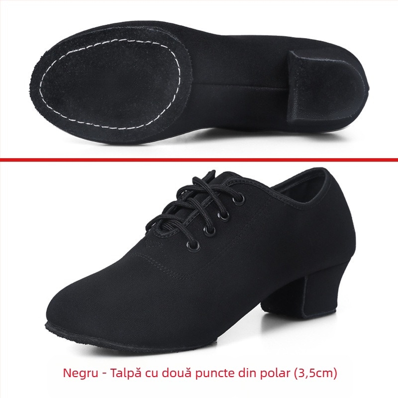 Pantofi de dans latino pentru femei, pantofi de dans de salon, talpă moale, tocuri medii, pantofi de dans pătrați, pantofi de dans marinar pentru profesori pentru adulți
