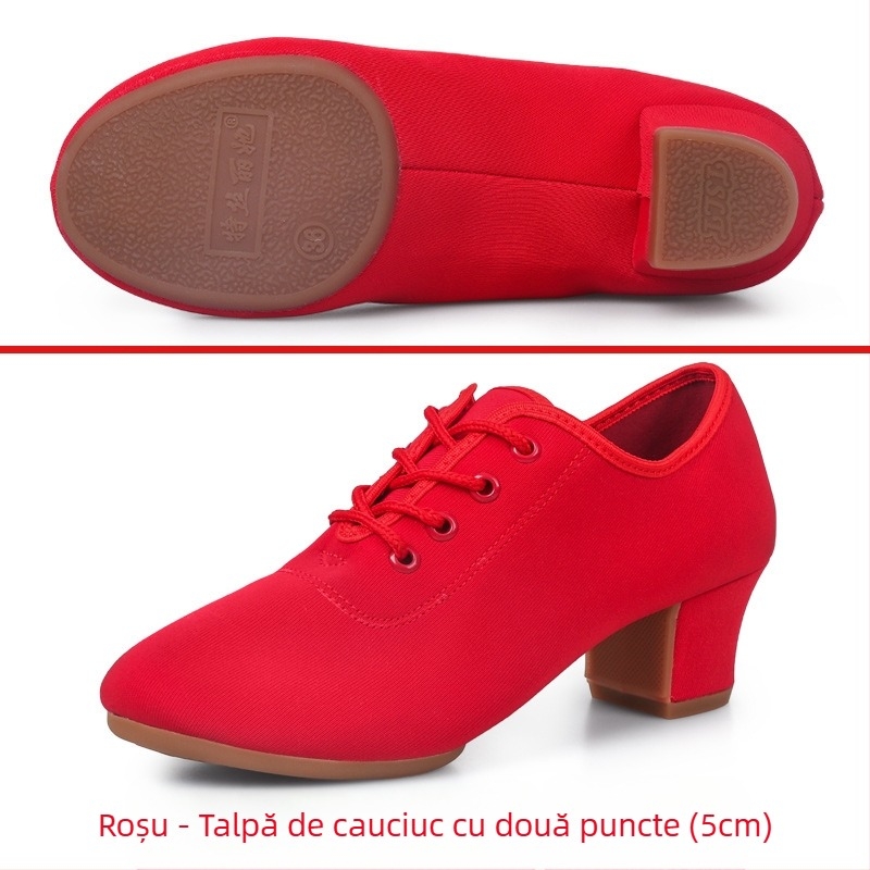 Pantofi de dans latino pentru femei, pantofi de dans de salon, talpă moale, tocuri medii, pantofi de dans pătrați, pantofi de dans marinar pentru profesori pentru adulți