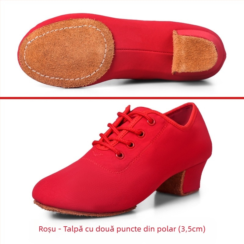 Pantofi de dans latino pentru femei, pantofi de dans de salon, talpă moale, tocuri medii, pantofi de dans pătrați, pantofi de dans marinar pentru profesori pentru adulți
