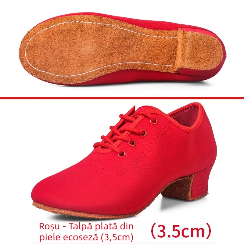Pantofi de dans latino pentru femei, pantofi de dans de salon, talpă moale, tocuri medii, pantofi de dans pătrați, pantofi de dans marinar pentru profesori pentru adulți