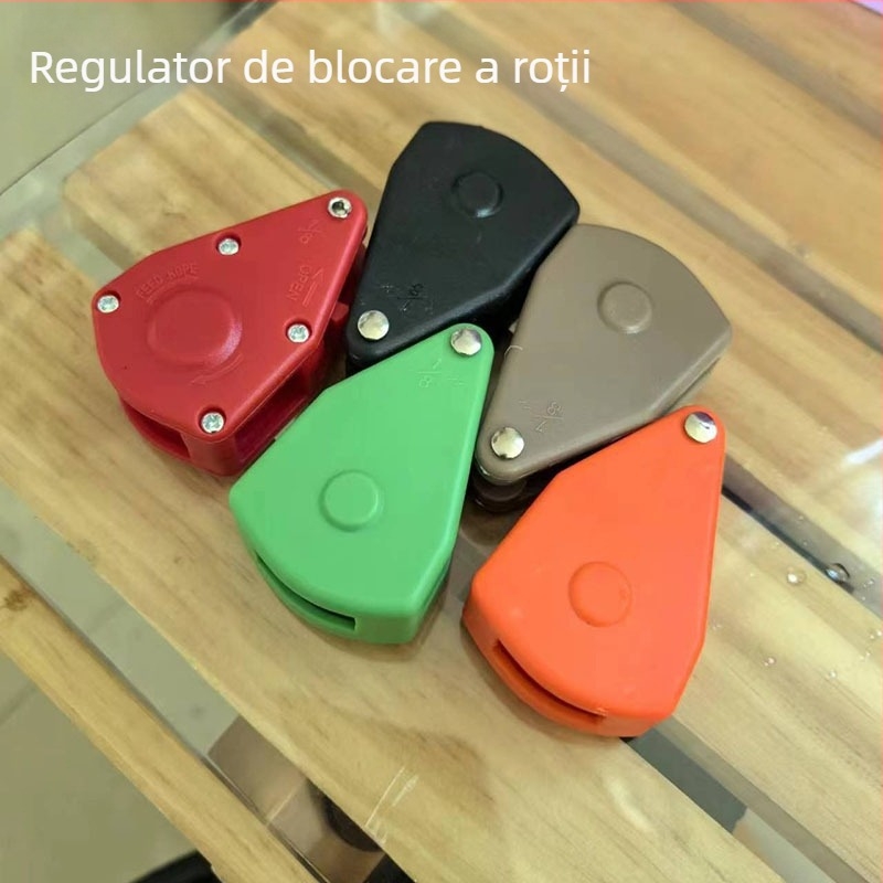 Scripete de cort cu frânghie fixă rapidă în aer liber, cort de camping, baldachin de vânt, reglabil, inginerie din plastic, scripete de ridicare