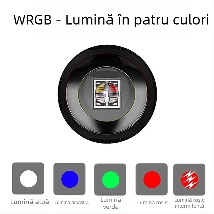 Lanternă telescopică RGB reîncărcabilă USB, focalizare, iluminare fotografie, atmosferă, lumină de umplere, iluminat portabil pentru exterior, SV96