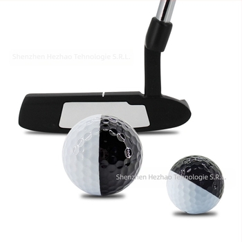 Minge de antrenament pentru putting de golf, minge plată, alb-negru, practică putting, leagăn, minge auxiliară, vizualizare, marcare a pistei, minge