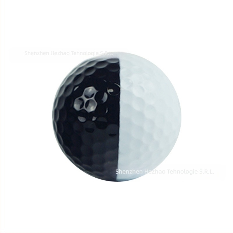 Minge de antrenament pentru putting de golf, minge plată, alb-negru, practică putting, leagăn, minge auxiliară, vizualizare, marcare a pistei, minge