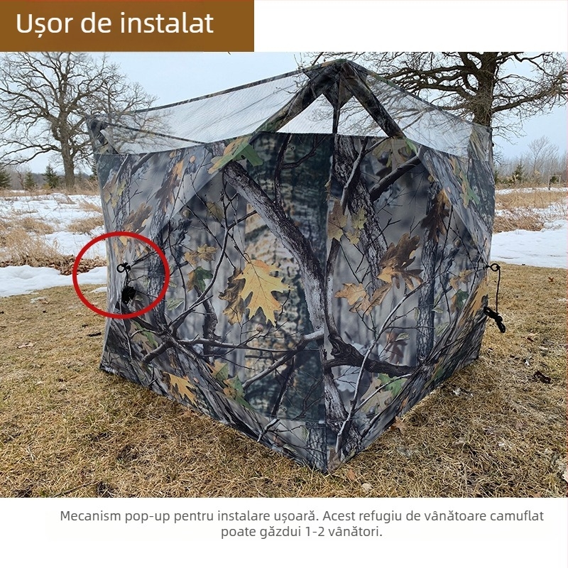 Cort de vânătoare cu gard de camuflaj în aer liber, en-gros, ascuns în pădure, cort de vânătoare cu curcan, cort de vânătoare cu două fețe