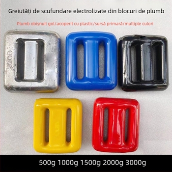 Contragreutate pentru scufundări libere, contragreutate acoperită cu plastic, plumb, contragreutate pentru scufundări adânci, încărcată cu plumb, 500g - 4000g