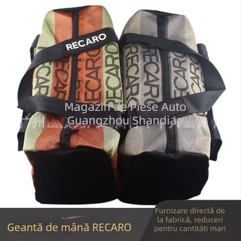 Geantă de mână din pânză stil JDM, geantă de școală pentru curse, geantă de călătorie în aer liber, RECARO, geantă mare de mână