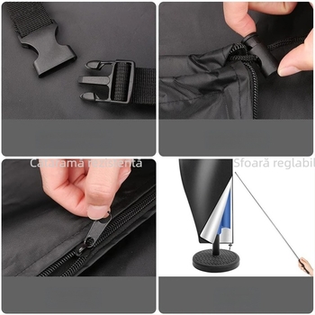 Husă pentru parasolar de exterior, impermeabilă și rezistentă la ulei, tip banană offset, rezistentă la ploaie, potrivită pentru 3,3-4 metri, diverse huse de protecție solară