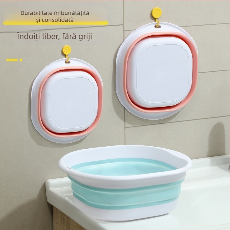 Lavoar pliabil, lavoar portabil de călătorie pentru căminul studențesc, lavoar pentru bebeluși, lavoar din plastic de dimensiuni mari și medii