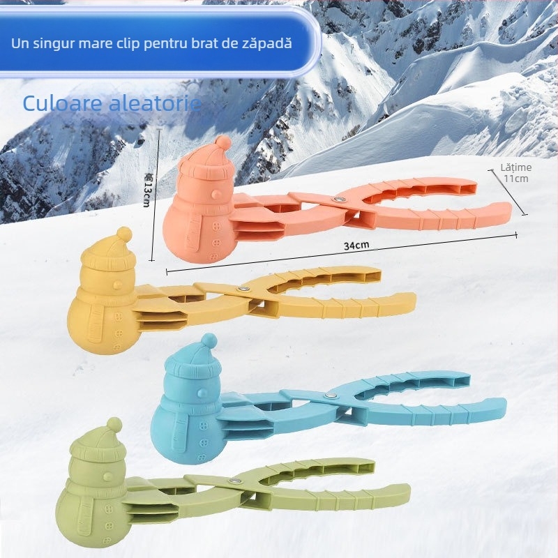 Clemă de bulgăre de zăpadă mare pentru om de zăpadă, clemă de zăpadă, joacă cu zăpadă, nisip, instrument, luptă cu bulgări de zăpadă, artefact, model de jucării en-gros