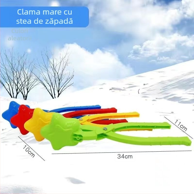 Clemă de bulgăre de zăpadă mare pentru om de zăpadă, clemă de zăpadă, joacă cu zăpadă, nisip, instrument, luptă cu bulgări de zăpadă, artefact, model de jucării en-gros