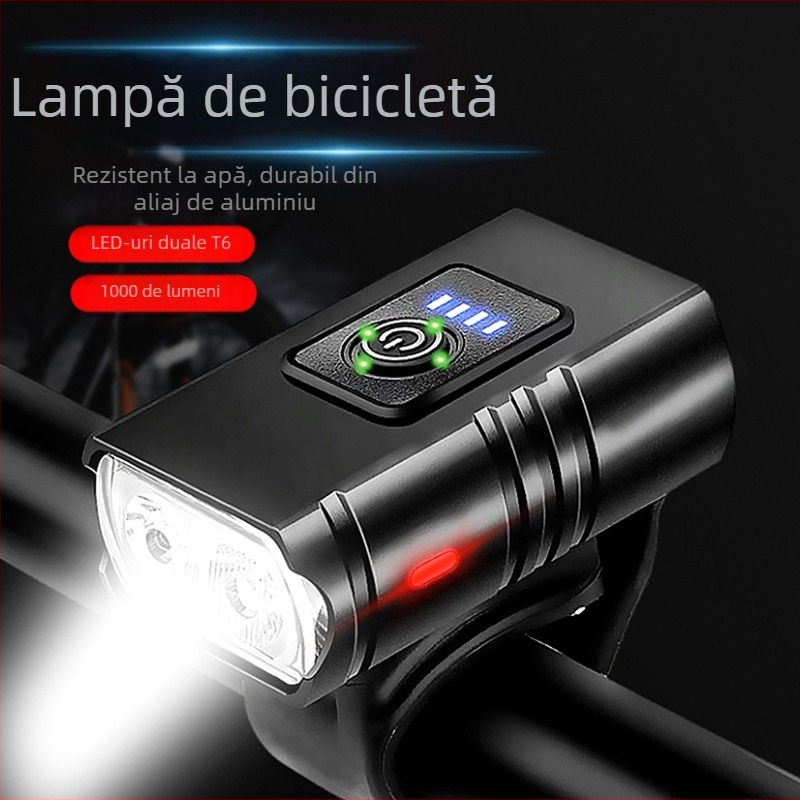 Lumini pentru biciclete, faruri din aliaj de aluminiu, lumină puternică, lanternă pentru echitație, echipament pentru echitație nocturnă, accesorii pentru biciclete de munte, costum, stopuri