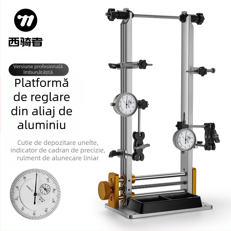 West Rider Instrument de ajustare a inelelor de bicicletă, instrument pentru montan, autostradă, corector pentru roți, cadru, set de roți, corector și depanare, suport pentru inele