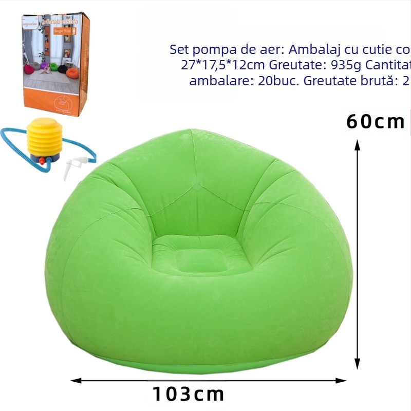 Canapea gonflabilă leneșă, tub de livrare a aerului, vânzare transfrontalieră, canapea gonflabilă pentru adulți, canapea sferică pliabilă, sac de fasole gonflabil