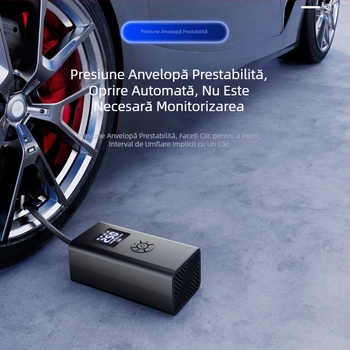 Pompă de aer auto wireless transfrontalieră cu afișaj digital cu dublu scop Pompă portabilă universală inteligentă pentru anvelope de bicicletă pentru mașini