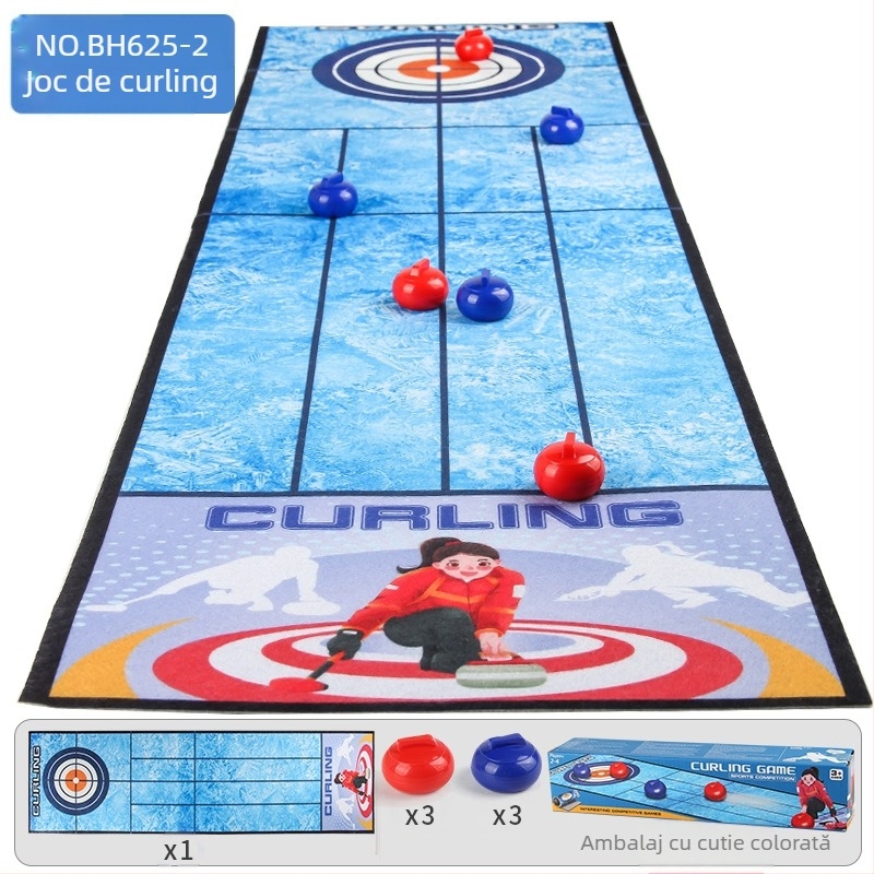 Joc de societate transfrontalier pentru copii, joc de golf, joc pad, dublu joc, mini curling, baschet, joc de puzzle interactiv pentru părinți și copii