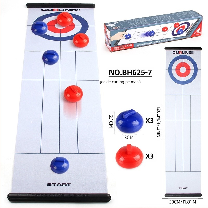 Joc de societate transfrontalier pentru copii, joc de golf, joc pad, dublu joc, mini curling, baschet, joc de puzzle interactiv pentru părinți și copii