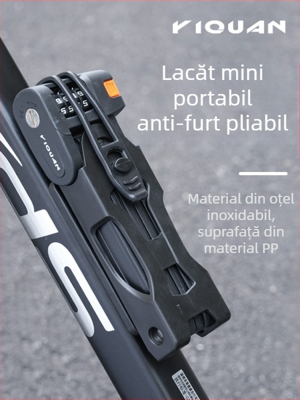 Bicicletă antifurt pliabil Lock Mountain Bike impermeabil antirugină aliaj oțel cu patru cifre cod Lock Road Bike echitatie echipament