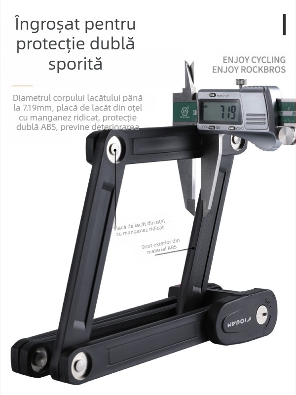 Bicicletă antifurt pliabil Lock Mountain Bike impermeabil antirugină aliaj oțel cu patru cifre cod Lock Road Bike echitatie echipament