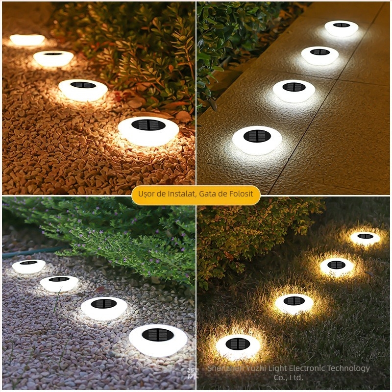Lampă solară subterană transfrontalieră, lampă de gazon pentru curte exterioară, lampă de grădină exterioară, lampă de peisaj, lampă cu trepte