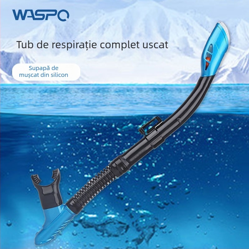 Muștiuc din silicon înlocuibil, en-gros, din fabrică, pentru adulți, pentru a învăța înotul și snorkelingul, complet uscat și impermeabil, set de snorkeling